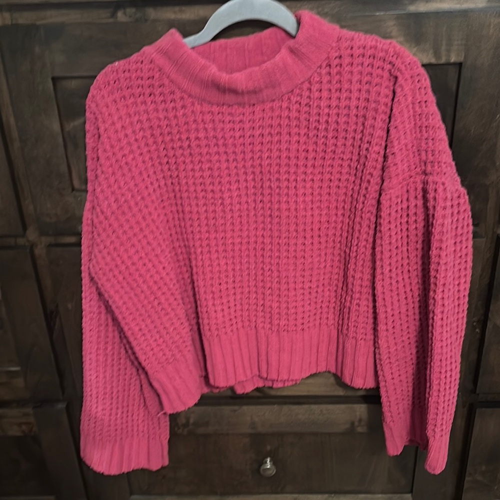 Vibrant Pink Turtleneck Sweater